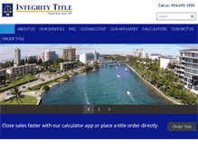 Tablet Screenshot of integritytitleco.com